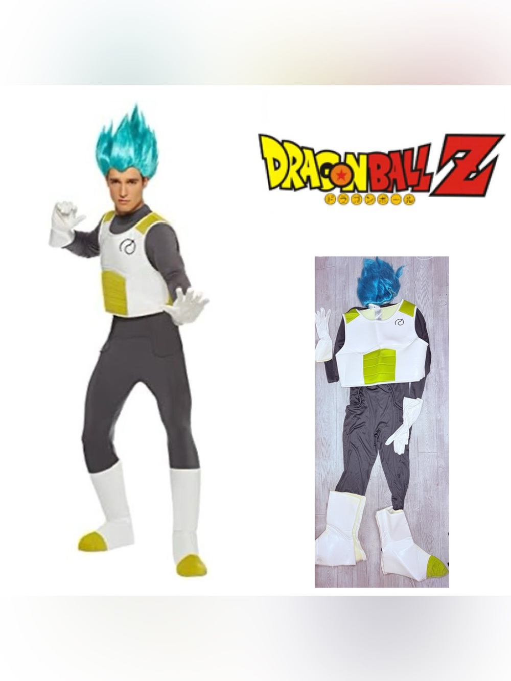 Spirit Halloween Dragon Ball Super Vegeta SSJ Blue Costume Adult Men’s s-m